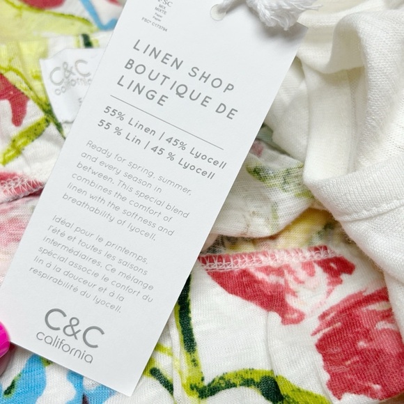 C&C California Linen Blend 2-Piece Skirt & Tank Set Size XL NWT - Picture 2 of 6